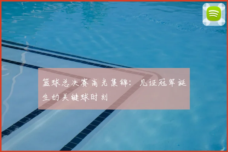 篮球总决赛高光集锦：见证冠军诞生的关键球时刻